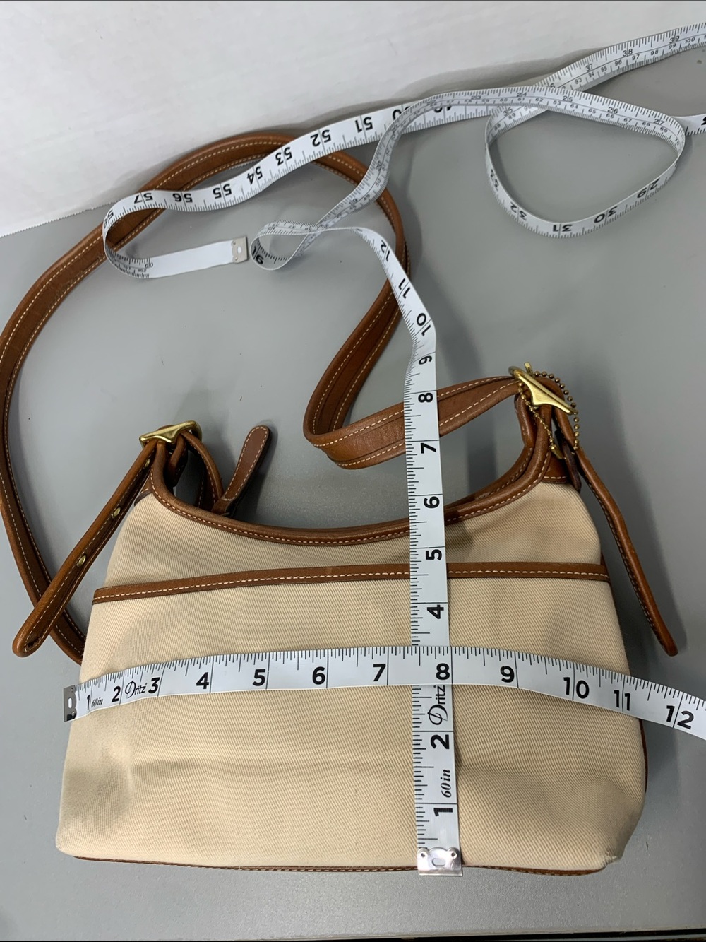 Coach Legacy 9123 Vintage Y2K Beige Canvas Shoulder Bag w/Brown Leather Trim - Picture 12 of 15